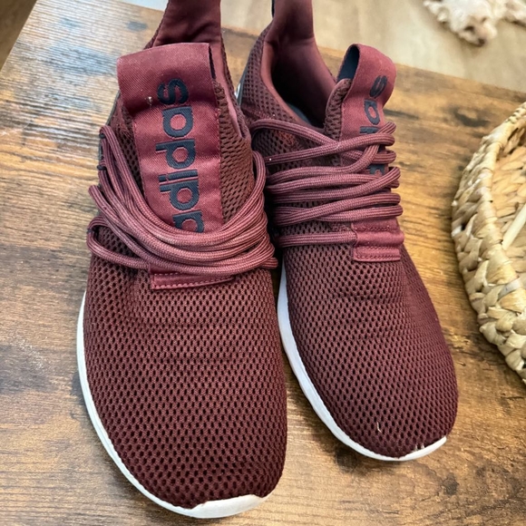 Adidas Lite Racer Adapt Men\'s Size 10 Shadow Red Burgundy White Sneaker Shoes